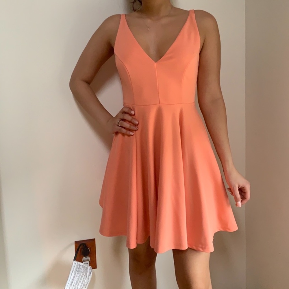 Peach skater dress